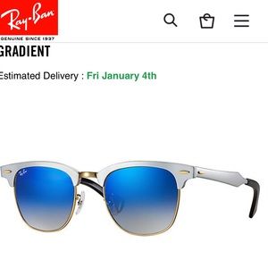 Ray-Ban-Aluminum Clubmaster no scratches like new